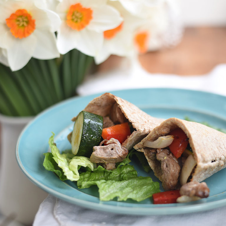Easy lamb kebab pitas. Kids’ turn to cook Yellow Chimney